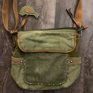 Green Fossil medium purse